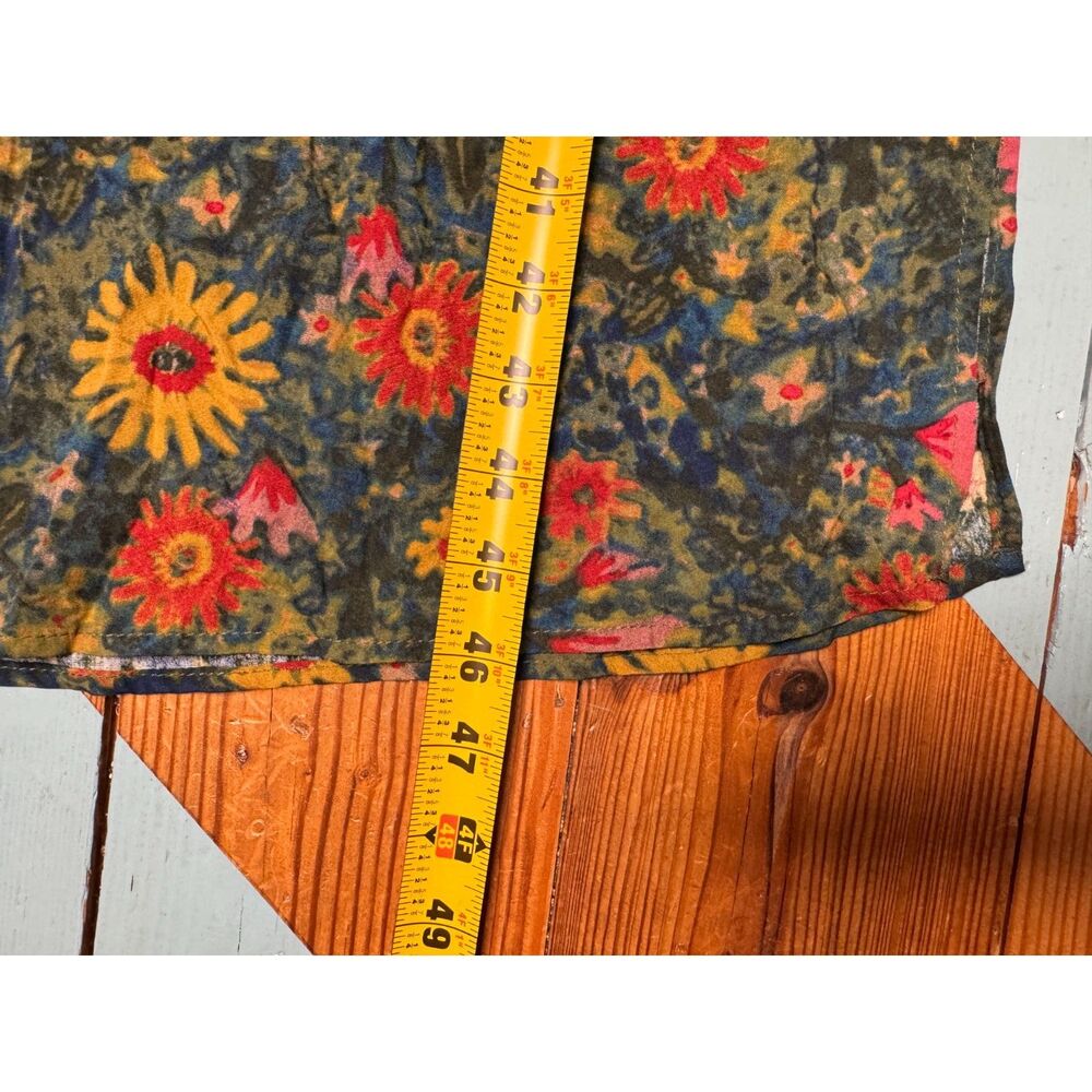 Natural Life Sunflower Floral Midi Dress Boho V Neck Short Sleeve Flowy Dress - Picture 4 of 8